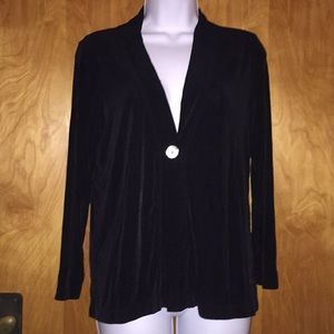 Black Units Shirt-Jacket w/ Mother Of Pearl Button Size SP